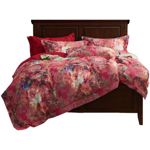 欧式加厚提花磨毛四件套贡缎结婚四件套婚庆全纯棉床上用品1.8m床