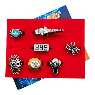 现货家教REBORN彭格列指环大空戒指 岚 雨 晴 雷云雾饰品周边礼物