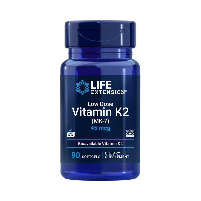 沿寿Life Extension维生素K2骨骼营养品成人中老年钙片美国正品