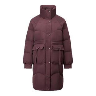千仞岗2025秋冬新款中长款羽绒服立领保暖通勤简约外套女款抗寒