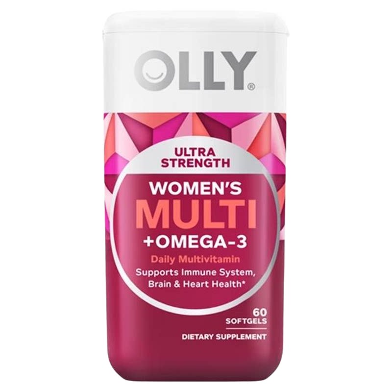 【达人直播间】OLLY女性鱼油复合多维omega3成人维生素胶囊60粒瓶