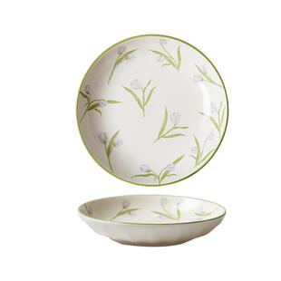 舍里釉下彩家用2026新款小清新餐具特别好看的米饭碗菜盘子双耳碗