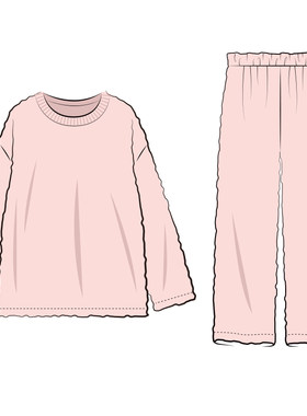顶瓜瓜情侣半边绒可外穿家居服