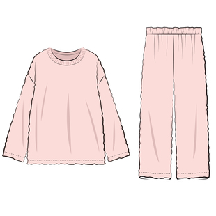 顶瓜瓜半边绒睡衣女款抗静电加厚珊瑚绒秋冬可外穿家居服套装男士