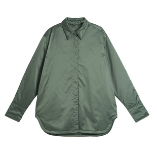 TOFOD 小榉木 男友风宽松大廓形衬衫款鹅绒服 叠穿羽绒服轻便外套