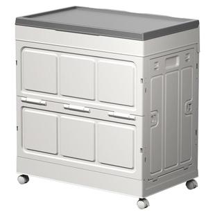 【直播专享】翻盖折叠收纳箱三开门衣服整理箱家用大容量卧室衣物