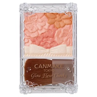 CANMAKE/井田花瓣腮红03蜜桃橙粉珠光高光黄皮显白 效期至27/5/31