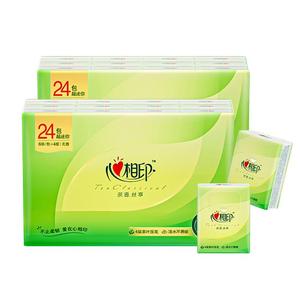 心相印手帕纸小包纸巾便携式随身装卫生纸面巾纸小包装4层6片24包