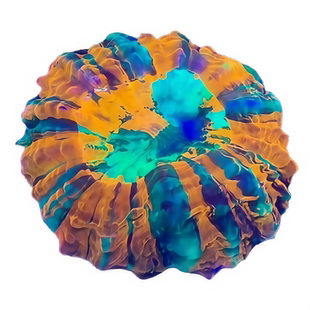 彩色富士脑类合集红富士脑红水晶脑糖果脑黄绿飞盘海水缸珊瑚活体