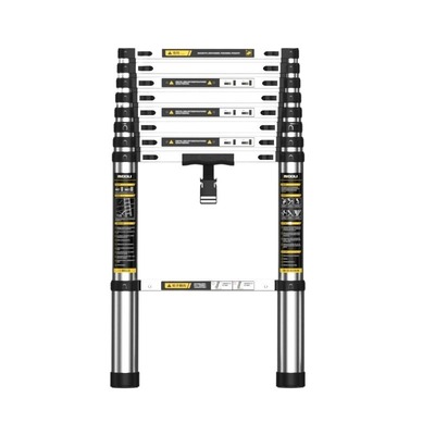 镁多力伸缩梯子加厚不锈钢直梯便携升降楼梯折叠家用铝合金人字梯