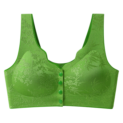 浮雕提花文胸前开扣聚拢无痕内衣