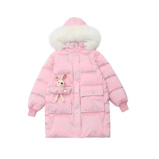 童装女中大童新款棉衣加绒加厚洋气上档次羽绒棉服女孩免洗外套潮