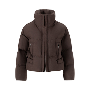 LAGOGO立领落肩巴恩风羽绒服女拉谷谷2025年冬新款外套ODYY23YA53