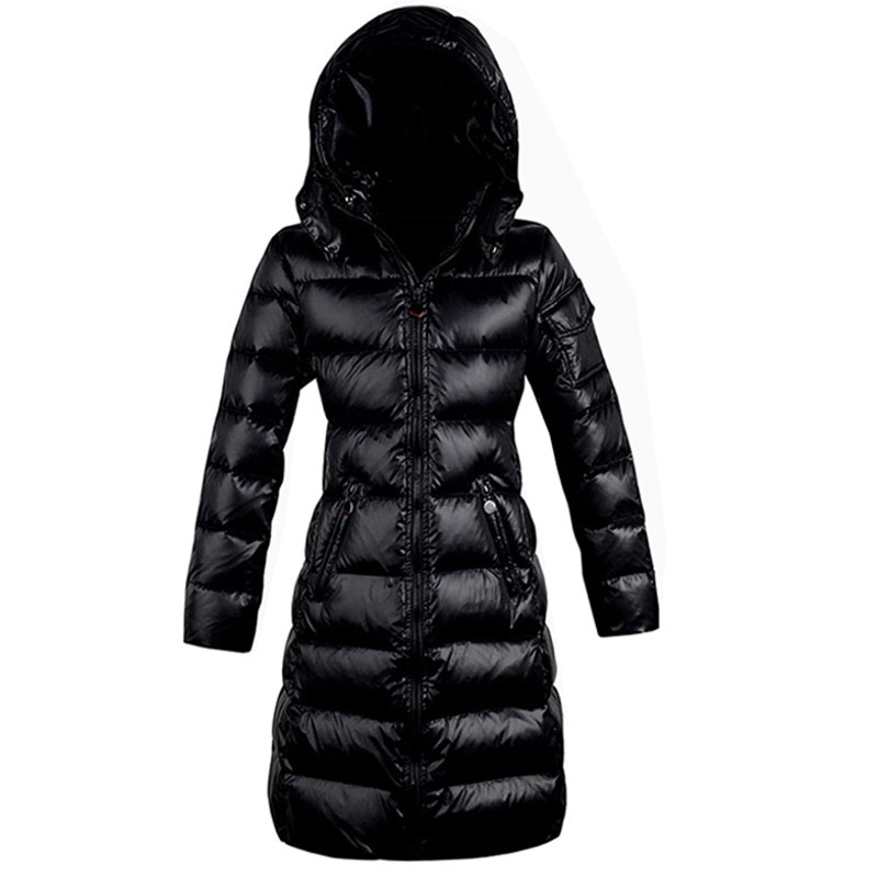 90%充绒340克3XL超厚加厚羽绒服女中长款白鸭绒修身显瘦连帽韩版