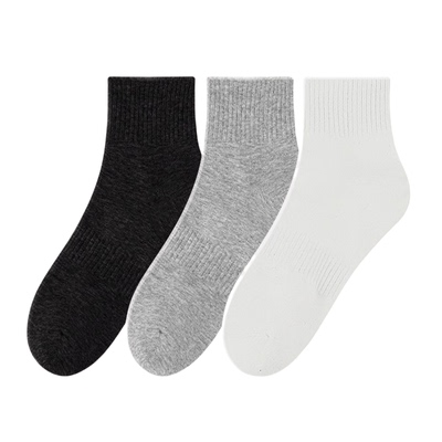 新疆棉袜7A抗菌四季透气中筒袜