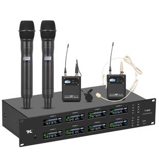 TKL 舞台剧表演出无线耳麦话筒头戴式一拖八专业唱歌跳专用麦克风