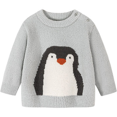 迷你巴拉童半边绒提花毛衣冬