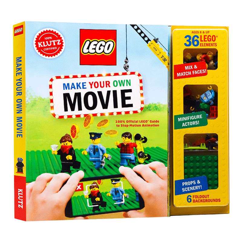 英文原版 Lego Make Your Own Movie 乐高自制电影模型 乐高LEGO 益智游戏玩具书 亲子绘本 创造力培养 英文版 进口英语书儿童图书