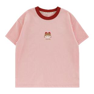 幼悠女童T恤夏季新款纯棉抗菌防螨卡通短袖上衣宽松清凉儿童速干T