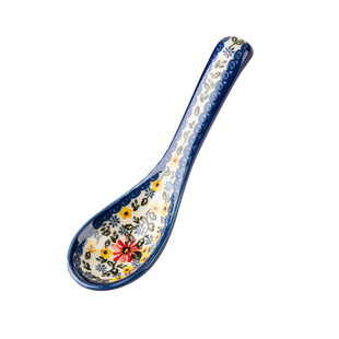 波兰小勺子陶瓷汤勺汤匙家用复古饭勺个人专用餐具调羹汤瓷勺小号