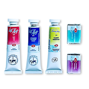 俄罗斯white nights白夜水彩颜料管状单支艺术家大师级固体水彩单个补充管装全块装24新色沉淀色马卡龙闪光色