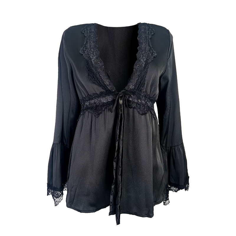 赵露思同款性感睡衣女秋冬法式纯欲风吊带三件套高级感休闲家居服