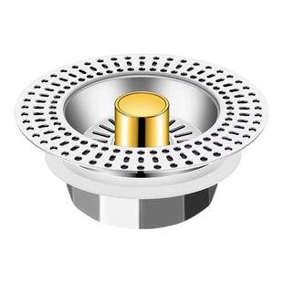 不锈钢水槽过滤网厨房通用款洗菜盆漏水塞洗碗池水槽弹跳芯下水器