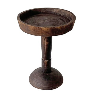 咖啡店侘寂风中古茶几民宿酒店复古实木边几床头柜小桌子原木茶桌