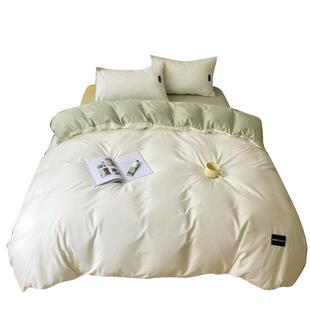 无印良品床上四件套全棉纯棉2026新款床笠床单学生宿舍三件套被套