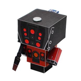 儿童3d立体折纸剪纸DIY纸模型手工制作材料马桶人和监控人玩具