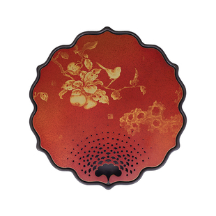 古歌六角莲花茶盘新中式禅意高端干泡台高颜值功夫茶具复古铜茶盘