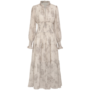 从那以后法式碎花裙雪纺裙子早秋高级感长裙长袖连衣裙女秋季穿搭