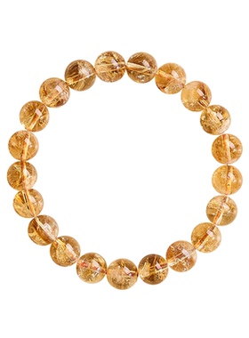 天然黄水晶手串手链招财转运