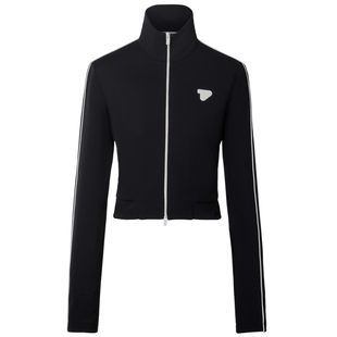 【涤纶垂感针织布】IIIVIVINIKO春季新款简约运动拉锁衫外套女