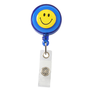 包邮笑脸易拉扣伸缩扣员工工作牌夹子证卡套证件护士胸卡挂绳门禁