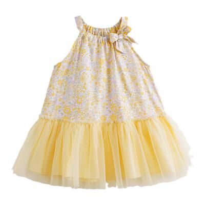 马克珍妮女童盛夏繁花吊带连衣裙