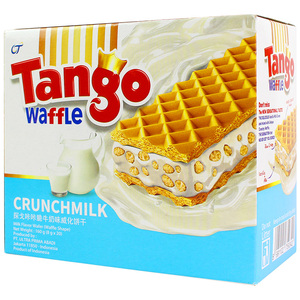印尼进口Tango探戈咔咔脆威化饼干巧克力味夹心零食小吃休闲食品