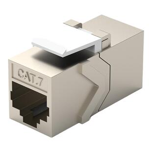 CAT7七类网线对接头屏蔽万兆6A超六类网络连接转接器RJ45模块直通