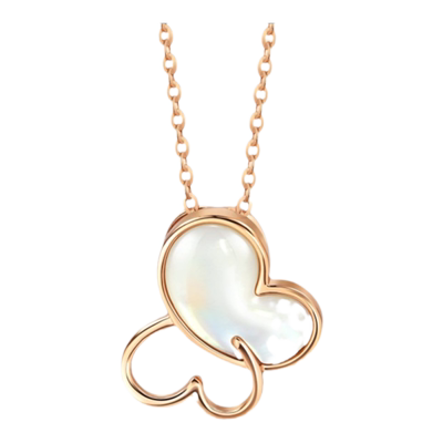 周生生18K玫瑰金项链套链