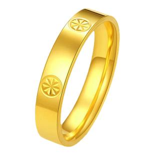 金店同款沙金戒指米字钻纹戒指光面戒指黄金色情侣对戒送女友尾戒