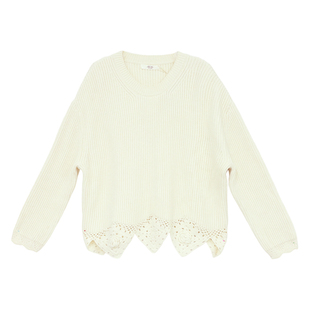 it'real瑞尔25年冬季新款慵懒风时尚个性不规则毛衣上衣女