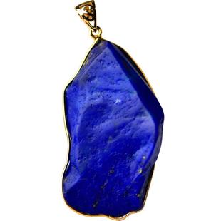 天然原石阿富汗原矿青金石吊坠水晶随形个性时尚百搭高级感礼物