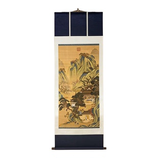 宋式美学挂画明仇英宝绘堂图国画原作微喷复制临摹画稿仿古装饰画