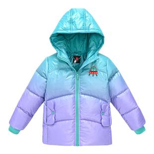 abckids童装2023冬新款男童免洗渐变色加厚保暖羽绒服F252209044