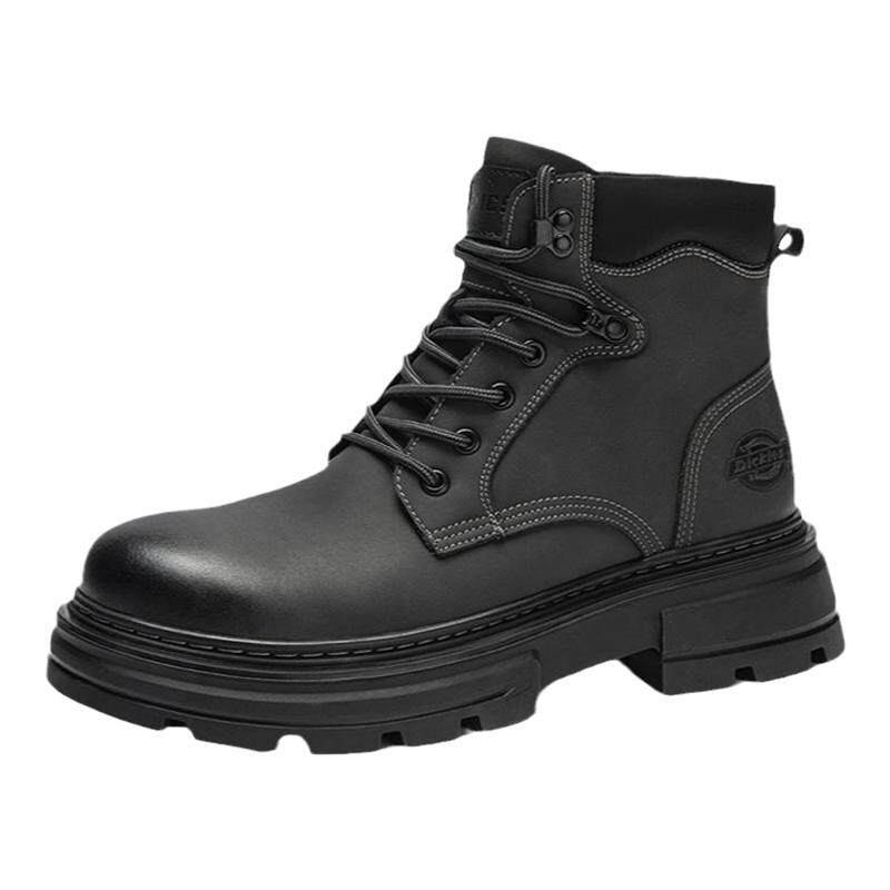 Dickies马丁靴男2026春季新款靴子男英伦真皮短靴复古工装靴厚底