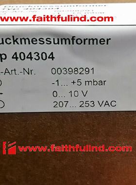 议价Jumo 00398291 久茂全新压力传感器 404304 5mbar