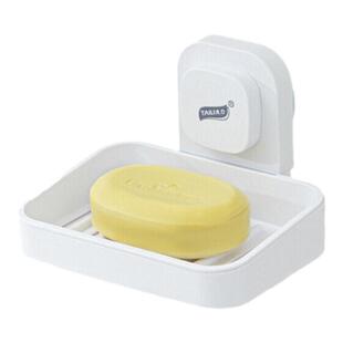 太力双层沥水肥皂盒吸盘壁挂式免打孔香皂盒家用卫生间收纳置物架