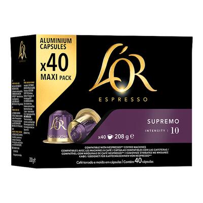法国LOR咖啡胶囊40粒黑咖啡美式雀巢nespresso咖啡机
