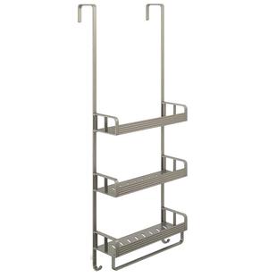 浴室置物架玻璃门收纳挂架 卫生间三层淋浴房放沐浴露挂篮悬挂式