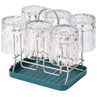 304不锈钢倒挂水杯架沥水茶杯架